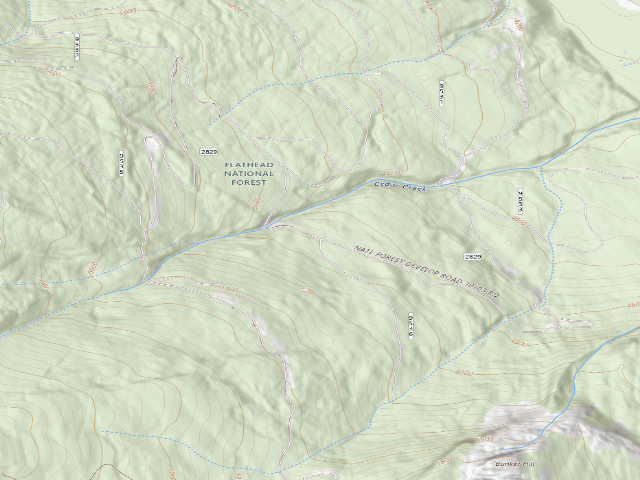 USGS topographic map of Chipmunk Th Rd2829