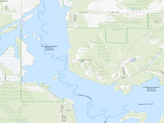 USGS topographic map of Chippewa Campground