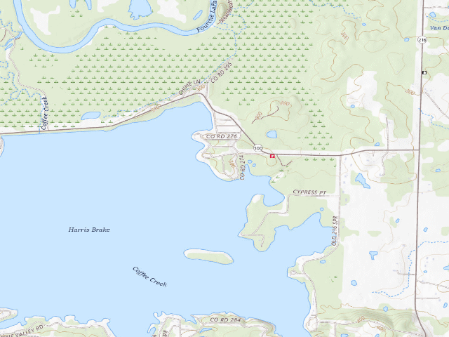 USGS topographic map of Chittman Hill Camping Area