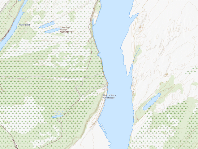 USGS topographic map of Choctaw Camping Area #2
