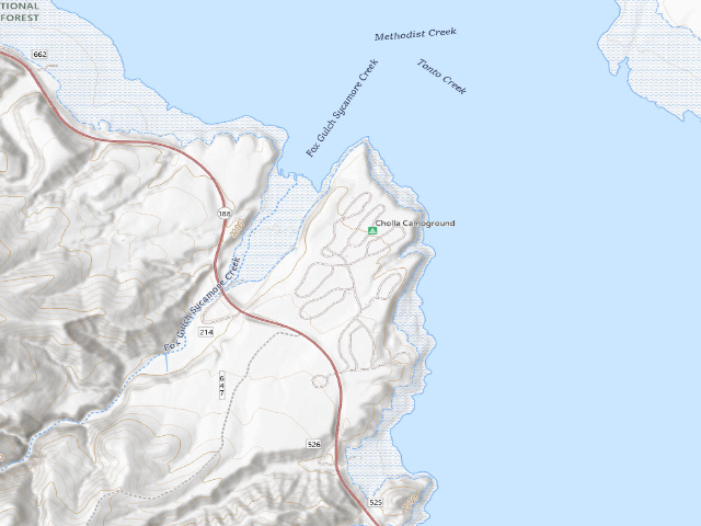 USGS topographic map of Cholla Campground