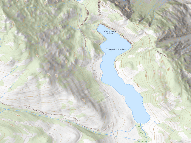 USGS topographic map of Chopaka Lake And Chopaka Mountain Wilderness Study Area