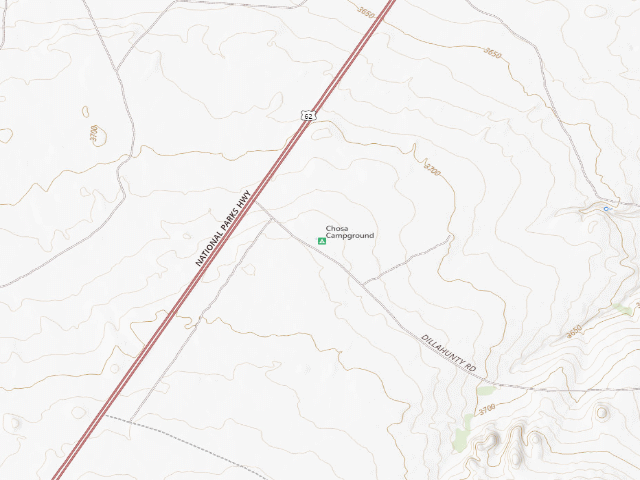 USGS topographic map of Chosa Campground