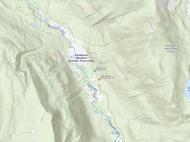 USGS topographic map of Christmas Meadows