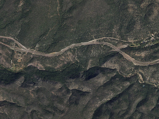 Aerial image of Christopher Creek Campground