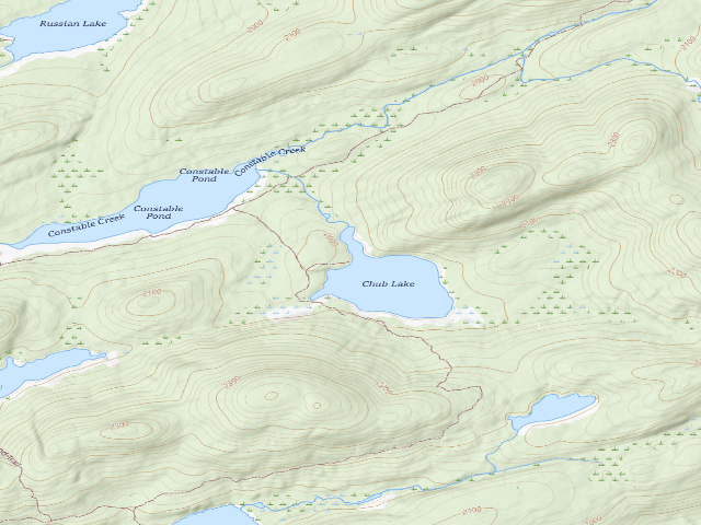 USGS topographic map of Chub Lake Designated Campsite [DEC #18583] (Pigeon Lake Wilderness)