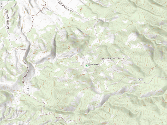 USGS topographic map of Chuchupate
