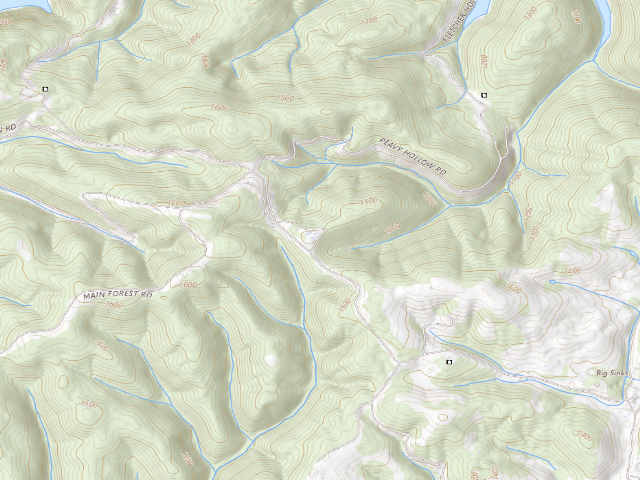 USGS topographic map of Chuck Swan State Forest - Primitive Camping Site (north)