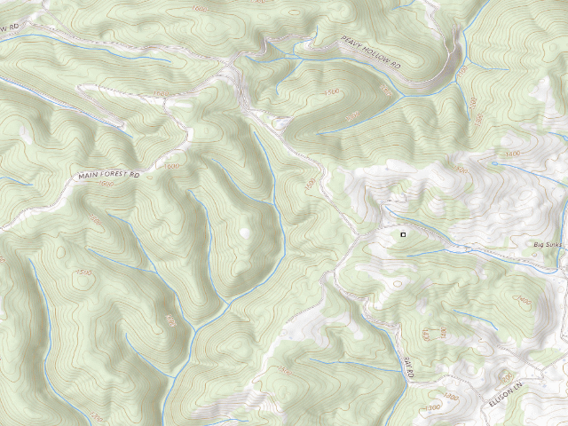 USGS topographic map of Chuck Swan State Forest - Primitive Camping Site (south)