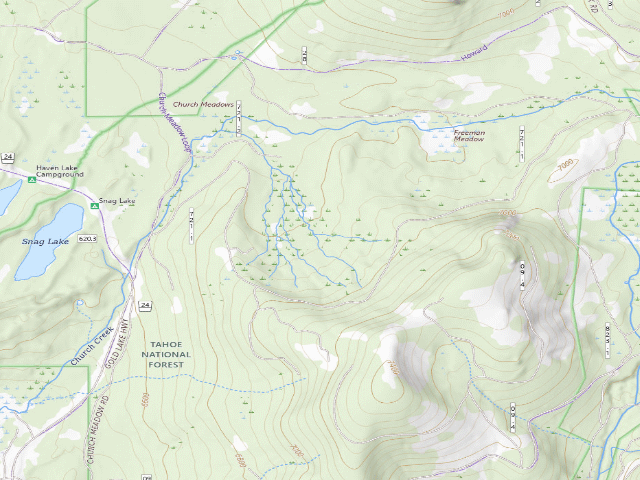 USGS topographic map of Church Meadow