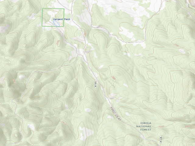 USGS topographic map of Cibola National Forest