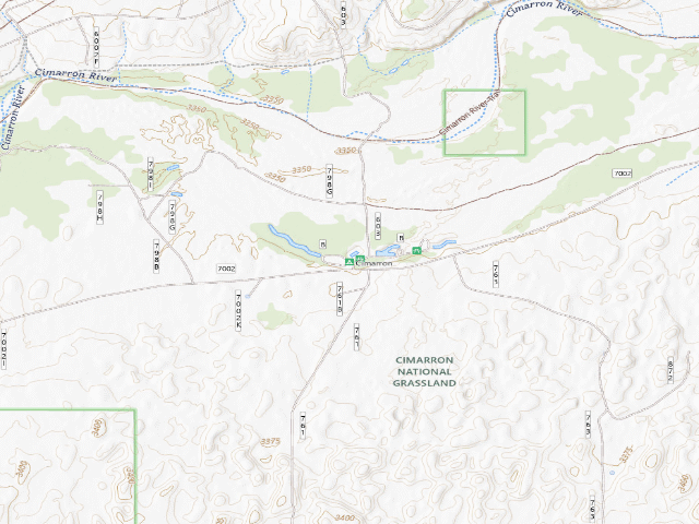 USGS topographic map of Cimarron