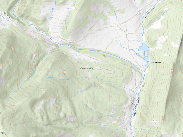 USGS topographic map of Cimarron
