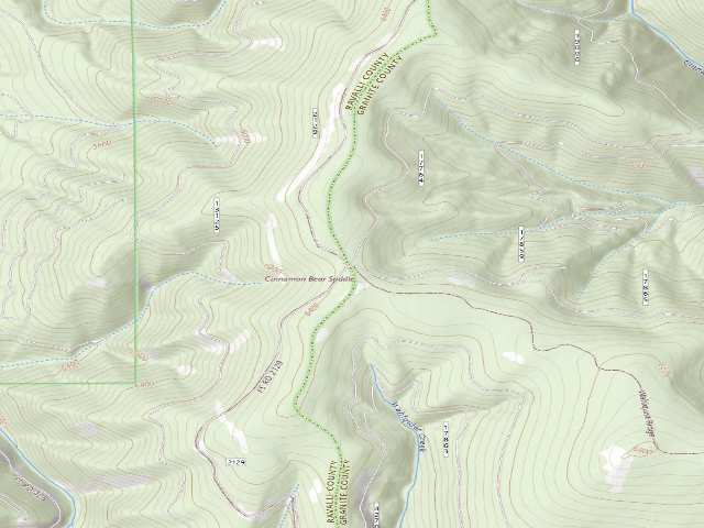 USGS topographic map of Cinnamon Bear Saddle-01