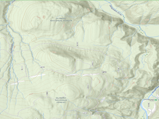 USGS topographic map of Clallam County