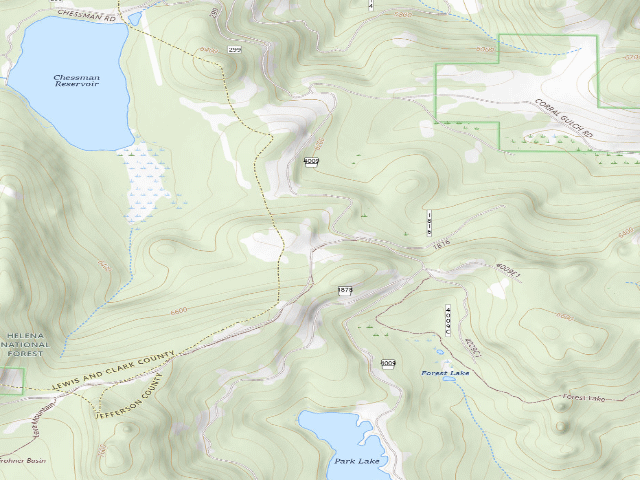USGS topographic map of Clancy Gfa - Corral Gulch
