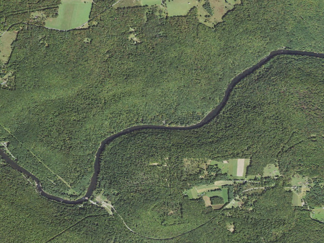 Aerial image of Clarion River Campsites