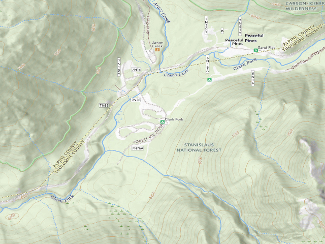 USGS topographic map of Clark Fork