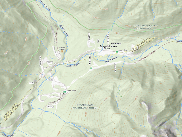 USGS topographic map of Clark Fork
