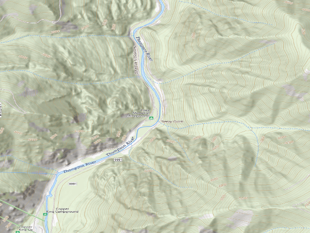 USGS topographic map of Clark Memorial Campground