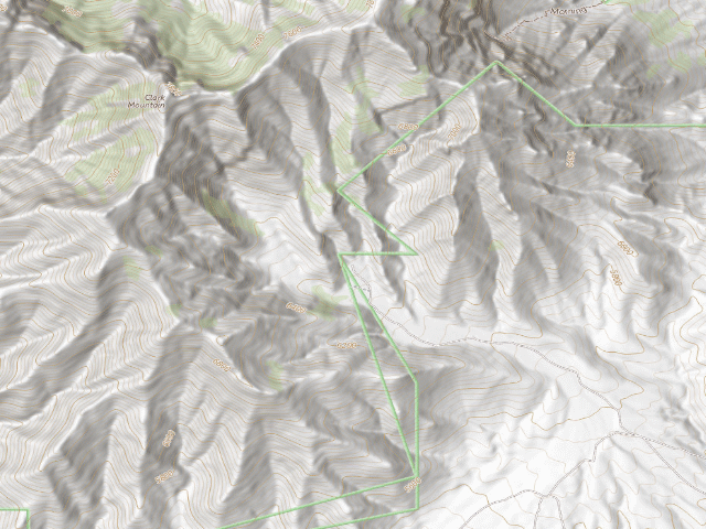 USGS topographic map of Clark Mountain Camp