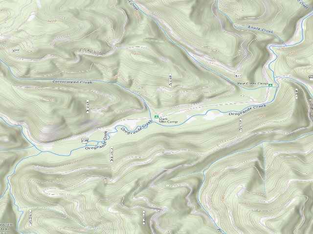 USGS topographic map of Clark Mountain Camp