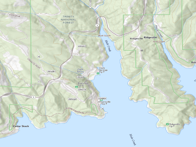 USGS topographic map of Clark Springs Cg-F