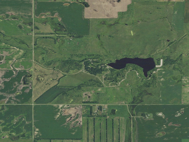Aerial image of Clausen Springs WMA (Barnes County)