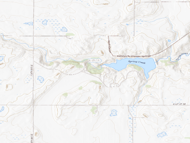 USGS topographic map of Clausen Springs WMA (Barnes County)