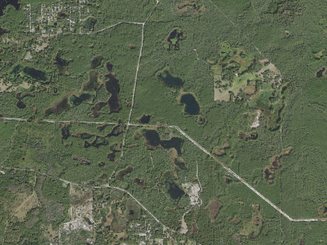 Aerial image of Clay Lake Hunt Camp