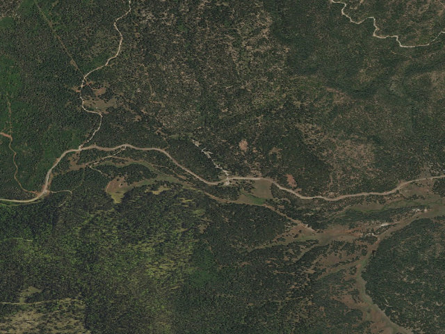 Aerial image of Clear Creek Campground Group Area