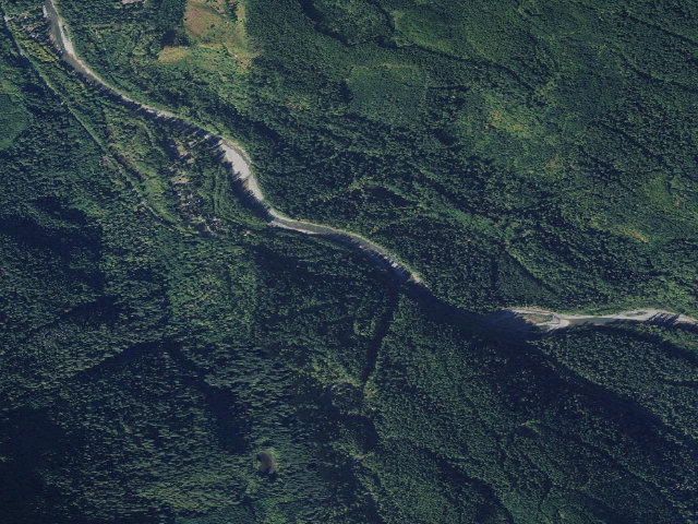 Aerial image of Clear Creek Campground