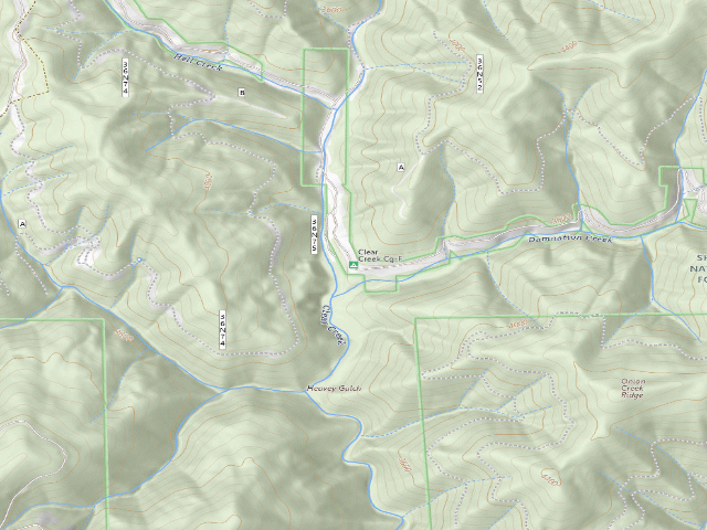 USGS topographic map of Clear Creek Cg-F