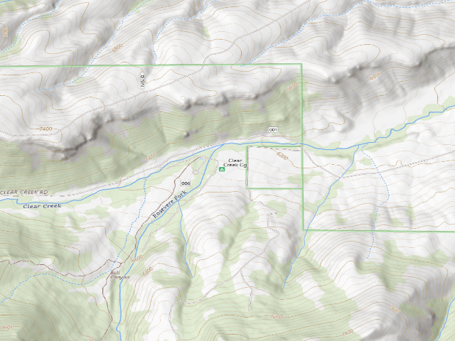 USGS topographic map of Clear Creek