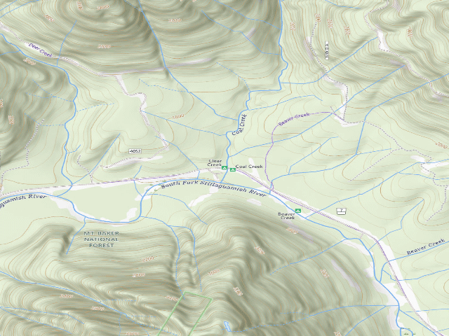 USGS topographic map of Clear Creek