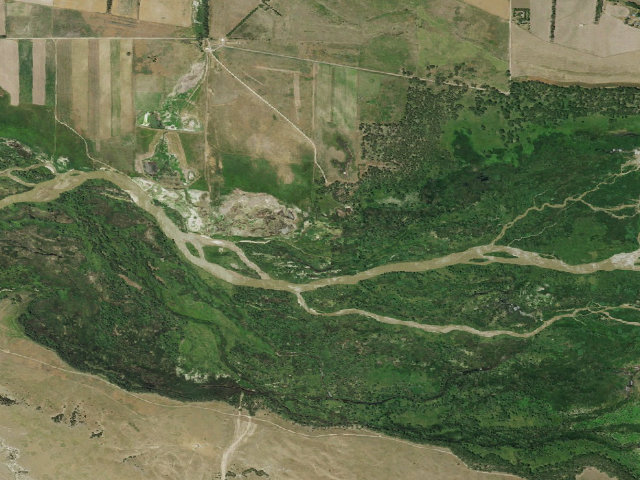 Aerial image of Clear Creek WMA
