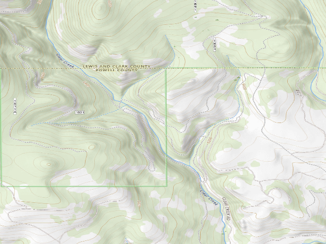 USGS topographic map of Clear Crk-Rd 1833B1-019