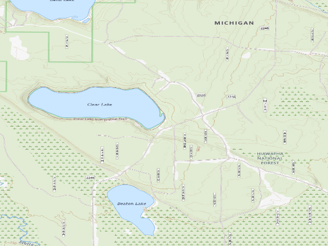 USGS topographic map of Clear Lake Camping Area