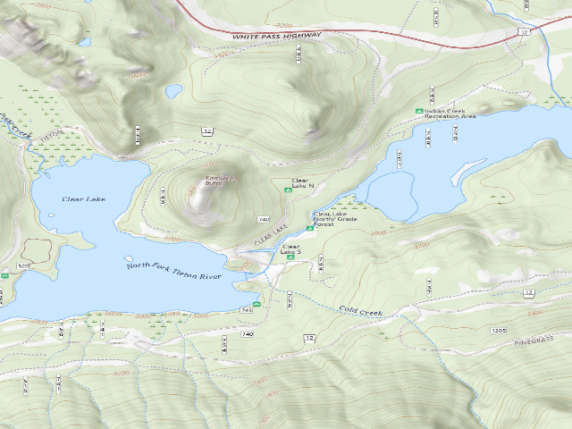 USGS topographic map of Clear Lake North Campground