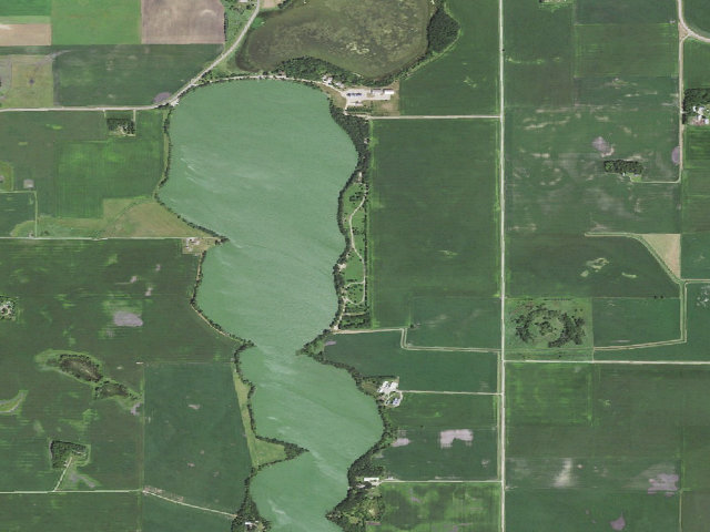 Aerial image of Clear Lake Park (Sibley County)