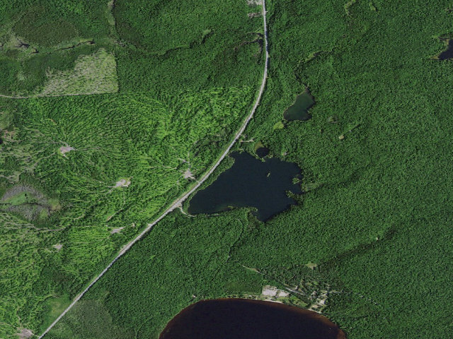 Aerial image of Clear Pond Campsite (Debar Mountain Wild Forest)