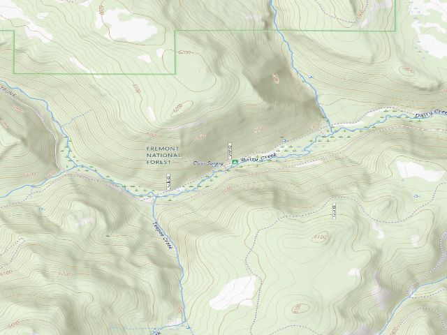 USGS topographic map of Clear Springs Forest Camp