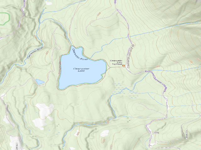USGS topographic map of Clearwater Lake 01
