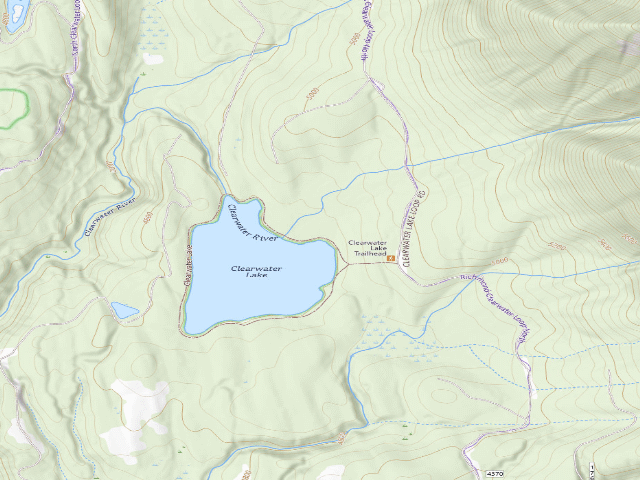 USGS topographic map of Clearwater Lake 02
