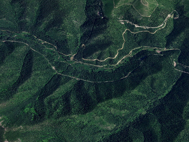 Aerial image of Cliff Creek