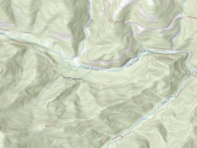 USGS topographic map of Cliff Creek