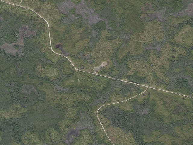 Aerial image of Cliff Lake Hunt Camp