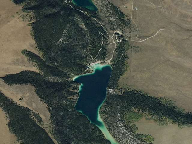 Aerial image of Cliff Point Campground