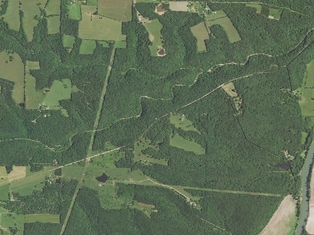 Aerial image of Clifty Creek Conservation Area