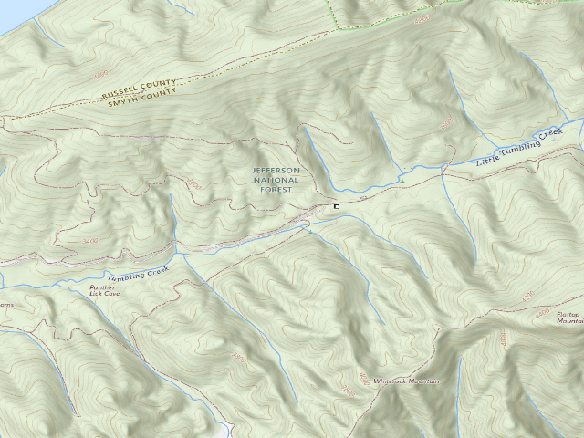 USGS topographic map of Clinch Mountain WMA